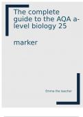 The complete guide to the AQA A-level Biology 25 marker