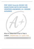 FNP ANCC boards EXAM 120  QUESTIONS WITH DETAILED  VERIFIED ANSWERS /A+ GRADE  ASSURED