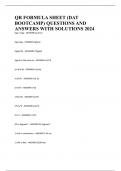 QR FORMULA SHEET (DAT BOOTCAMP) QUESTIONS AND ANSWERS WITH SOLUTIONS 2024