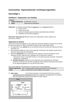 Samenvatting - Organisatiekunde: inrichtingsvraagstukken. (HU, HRM, 2e leerjaar)