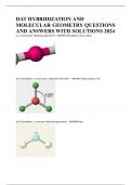 DAT HYBRIDIZATION AND MOLECULAR GEOMETRY QUESTIONS AND ANSWERS WITH SOLUTIONS 2024