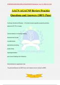 AACN AGACNP Review Practice Questions and Answers (100% Pass)