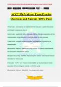 ACCT 526 Midterm Exam Practice Questions and Answers (100% Pass)