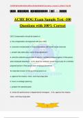 ACHE BOG 2024/2025 Bundled Exams Practice Questions and Answers (100% Pass)