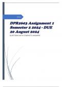 DPR2603 Assignment 1 Semester 2 2024 - DUE 20 August 2024