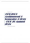 DPR2603 Assignment 1 Semester 2 2024 - DUE 20 August 2024