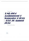 LML4804 Assignment 1 Semester 2 2024 - DUE 26 August 2024