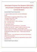 Snhd Aemt Protocol Test Newest 2024-2025  Actual Exam Complete 80 Questions And Correct Answers