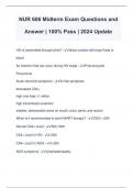 NUR 606 Midterm Exam Questions and Answer | 100% Pass | 2024 Update