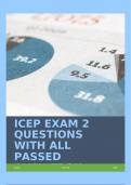 ICEP EXAM 2 QUESTIONS WITH ALL PASSED ANSWERS!!