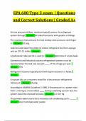 EPA 608 Type 3 exam | Questions and Correct Solutions | Graded A+