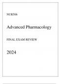 Excelsior - NUR506 Advanced Pharmacology - Final Exam Review 2024.