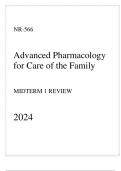 Chamberlain - NR-566 Advanced Pharmacology for the Care of the Family - Midterm 1 Review 2024