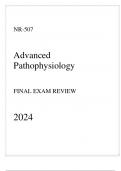 Chamberlain - NR-507 Advanced Pathophysiology - Final Exam Review 2024