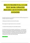 All hesi fundamentals exam test bank updated 2024