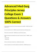 Advanced Med-Surg Principles Jersey College Exam 1 Questions & Answers 100% Correct