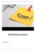 Florida Dental Law Exam 2 ( Latest 2024 / 2025 ) Actual Questions and Answers 100% Correct