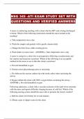 NSG 345 -ATI EXAM STUDY SET WITH QUESTIONS AND VERIFIED ANSWERS