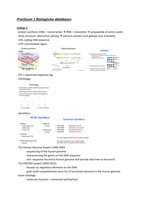 Bioinformatica uitwerking colleges en practica