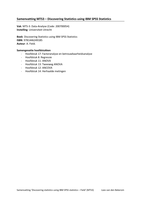 Samenvatting 'Discovering Statistics using IBM SPSS Statistics' Hst 8, 11 t/m 14, 17 (MTS3)