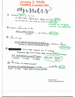 ANSWERS - Density, Conversion, Significant Figures