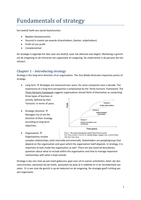 Samenvatting Inleiding in de Bedrijfskunde 2:  Fundamentals of Strategy 