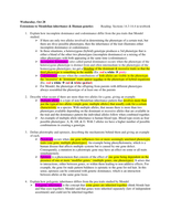 Extensions to Mendelian inheritance & Human genetics          