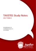 TAX3701 Together We Pass notes T2 2017