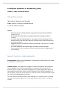 Extensive Summary - Conditional Skewness in Asset Pricing Tests Campbell R. Harvey and Akhtar Siddique  JUNE 2000