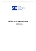 Samenvatting + opgeloste WPO's + examenvragen inleiding tot de macro-economie.