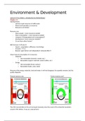 Summary lectures Environment & Development