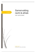 Samenvatting recht & ethiek