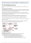 Samenvatting Farmaceutische Technologie & Biofarmacie I