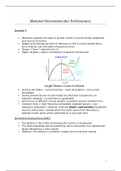 Summary Maximal Neuromuscular Performance