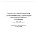 Investitionsrechnung - Übungen & Zusammenfassung