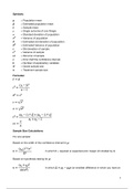 Advanced Statistics Summary MAT20306