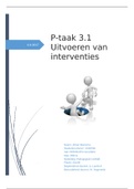 P-taak 3.1 Uitvoeren van interventies