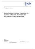 De zelfredzaamheid van thuiswonende ouderen behouden, door inzet van automatische medicijndispenser.