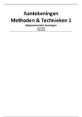 Aantekeningen Methoden en Technieken 1