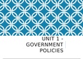 UNIT 1 - Government policies Assignment 1 Powerpoint