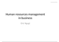 BTEC Level 3 Business unit 16 P1 - Human Resources