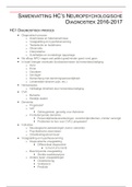 Samenvatting HC's 1 tm 7 Neuropsychologische Diagnostiek 2016-2017