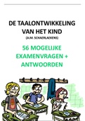 MONDELINGE TAAL 1 | Mogelijke examenvragen en -antwoorden DEEL 1 Taalontwikkeling van het kind