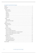 Summary HNE-24306 Methodology Nutrition Research – E-module Experimental Designs 