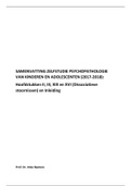 Psychopathologie van kinderen en adolescenten - Zelfstudie hoofdstukken: II, III, XVI en XIX
