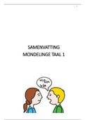 MONDELINGE TAAL 1 | Samenvatting DEEL 1 incl. examenvragen en schema's per fase