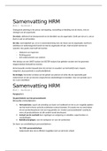 Samenvatting Human Resource Management