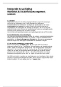 Samenvatting integrale beveiliging h9 - het security management systeem