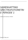 Spectrofotometrie periode 1