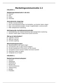 Samenvatting Marketingcommunicatie 2.2 Kennistoets (colleges)